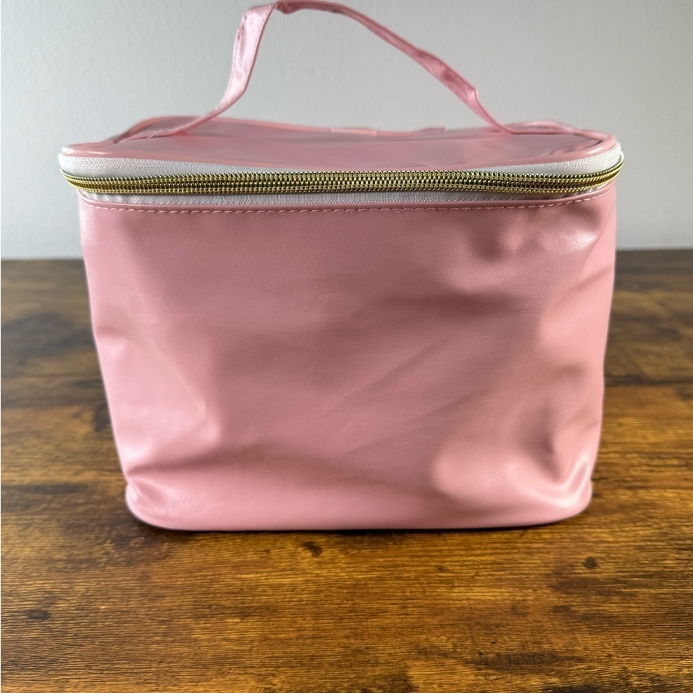 Pink Cosmetic Bag with Handle